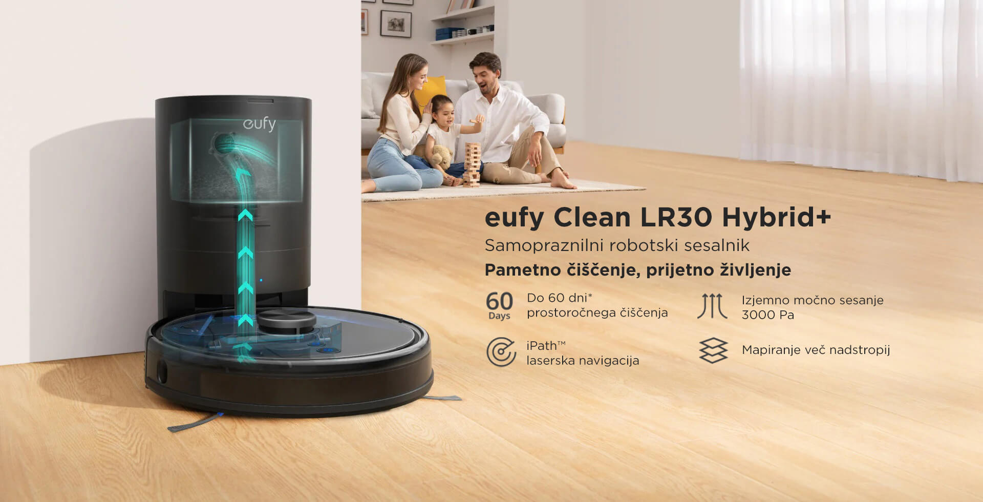 Anker LR30 Hybrid+ robotski sesalnik