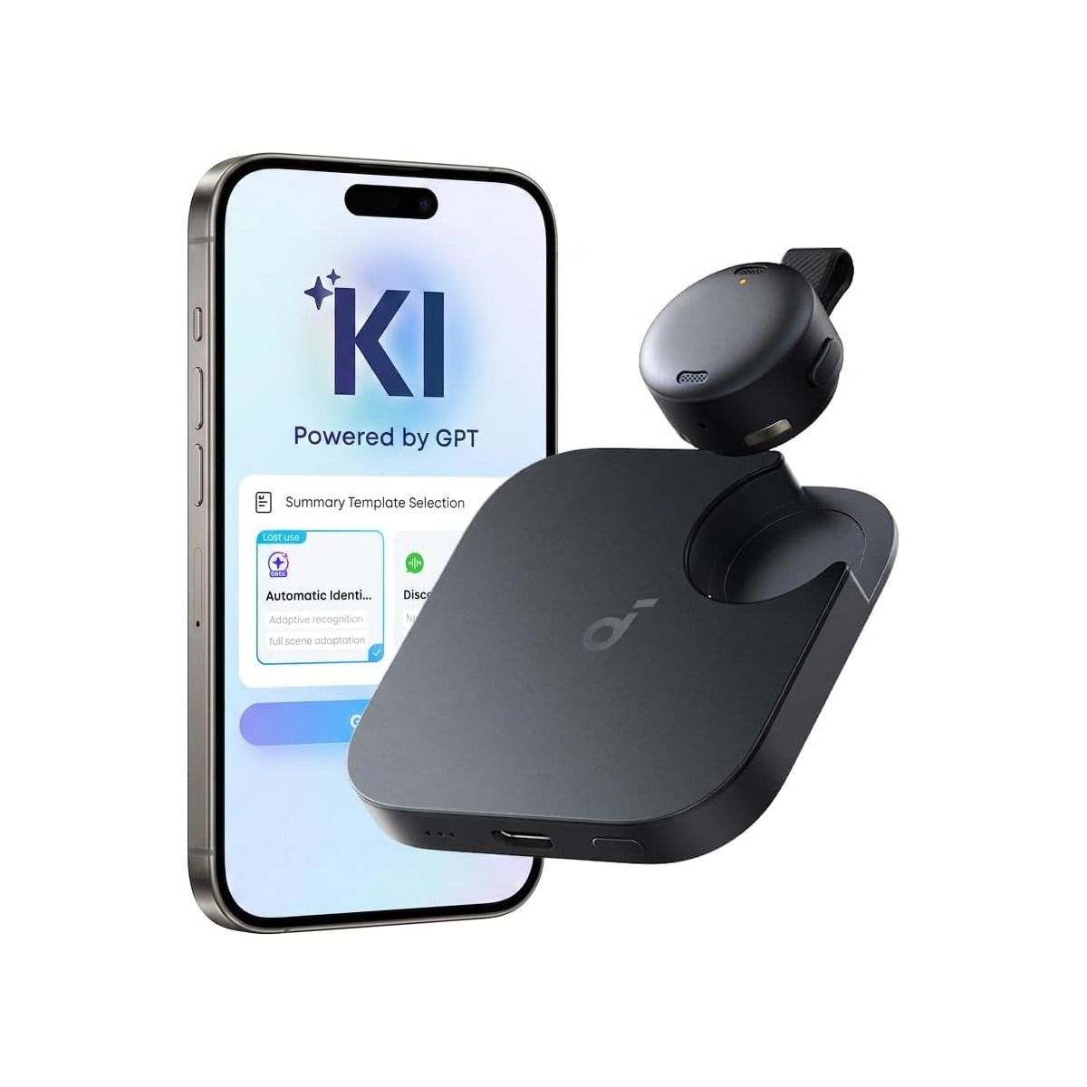 Anker Soundcore Work pametni AI snemalnik zvoka 8GB, črn Anker Soundcore Work pametni AI snemalnik zvoka 8GB, črn